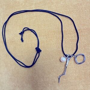 Ippolita 925 Silver Charm Necklace on Cord